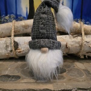 New 11" Tall Grey Gnome With 4.5" Diameter Bell Bottom